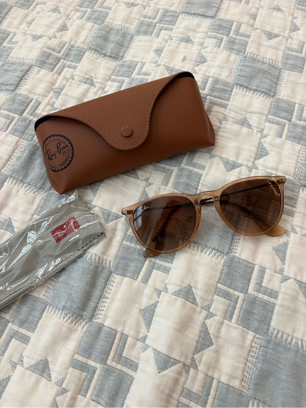Ray-Ban Brown Transparent Erica Sunglasses - Brand new